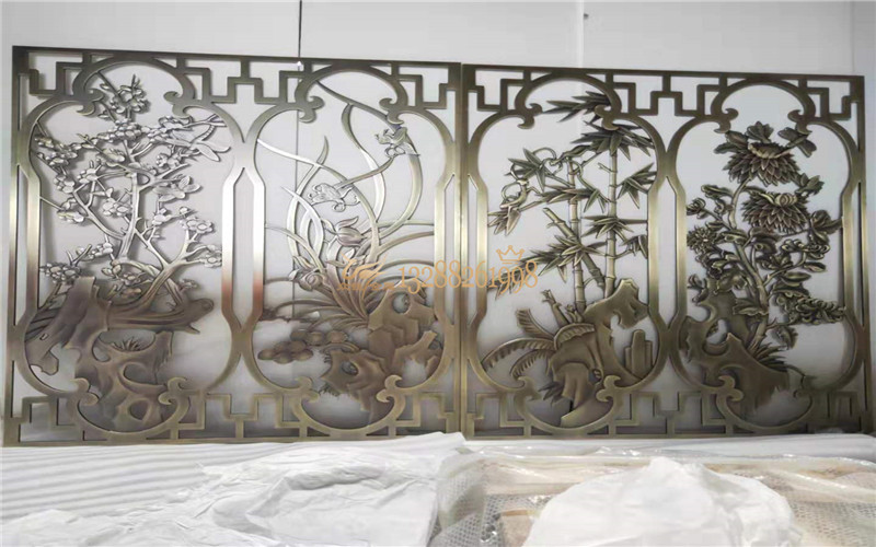 鋁板浮雕梅蘭竹菊